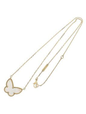 Van Cleef & Arpels Lucky Alhambra Papillon Necklace 18k Yellow Gold